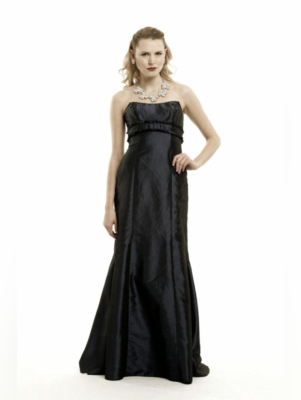 Badgley Mischka Black Strapless Mermaid Gown Formal Evening Dress Size 10